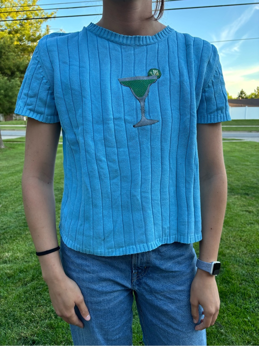 Cherokee Light Blue Knit Sweater